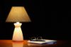 Picture of Harlequin Ceramic Table Lamp – Black & Cream